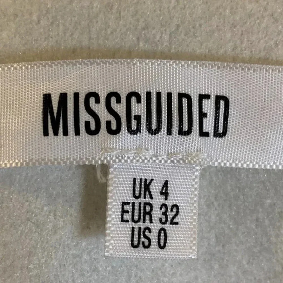 Missguided‎ Women's Colorblock Tu Tone Long Button Up Trench Coat Size 0 - Picture 9 of 16